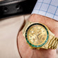 Herrenuhr Giewont Chronograph Saphir Gold Grün GW3520-B6