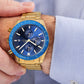 Herrenuhr Giewont Chronograph Saphir Gold Blau GW8720-B6