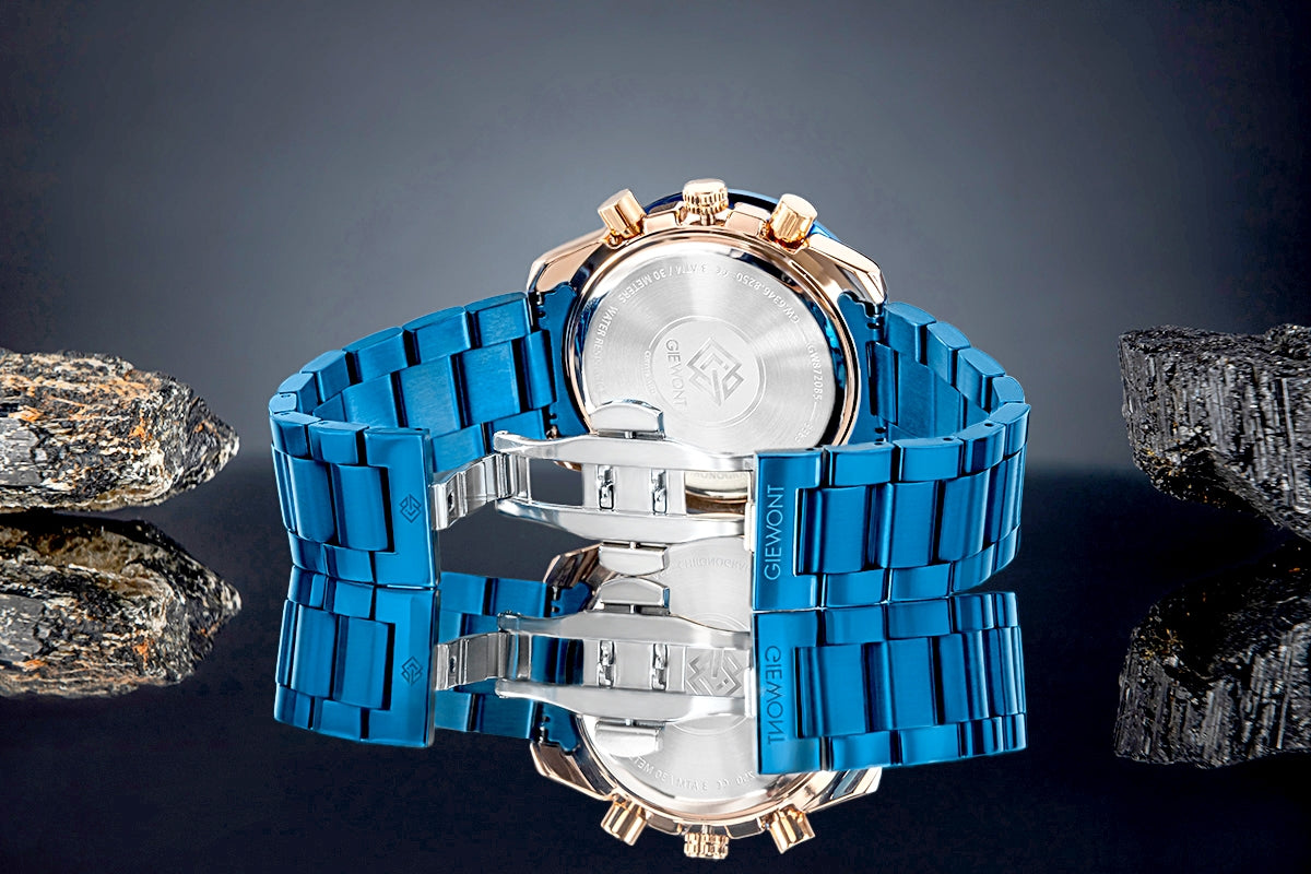 Giewont Herrenuhr Chronograph Saphir Blau Kupfer GW8720-B5