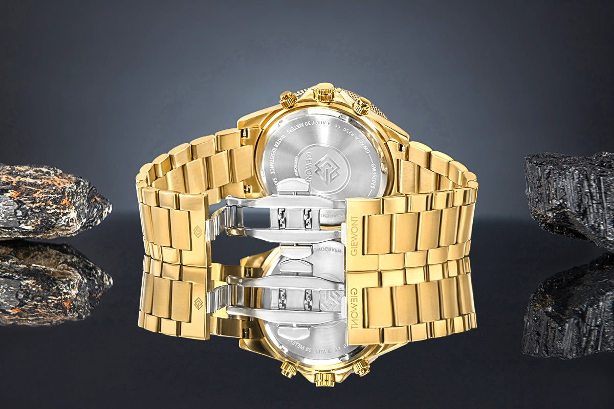 Herrenuhr Giewont Chronograph Saphir Gold Grün GW3520-B6