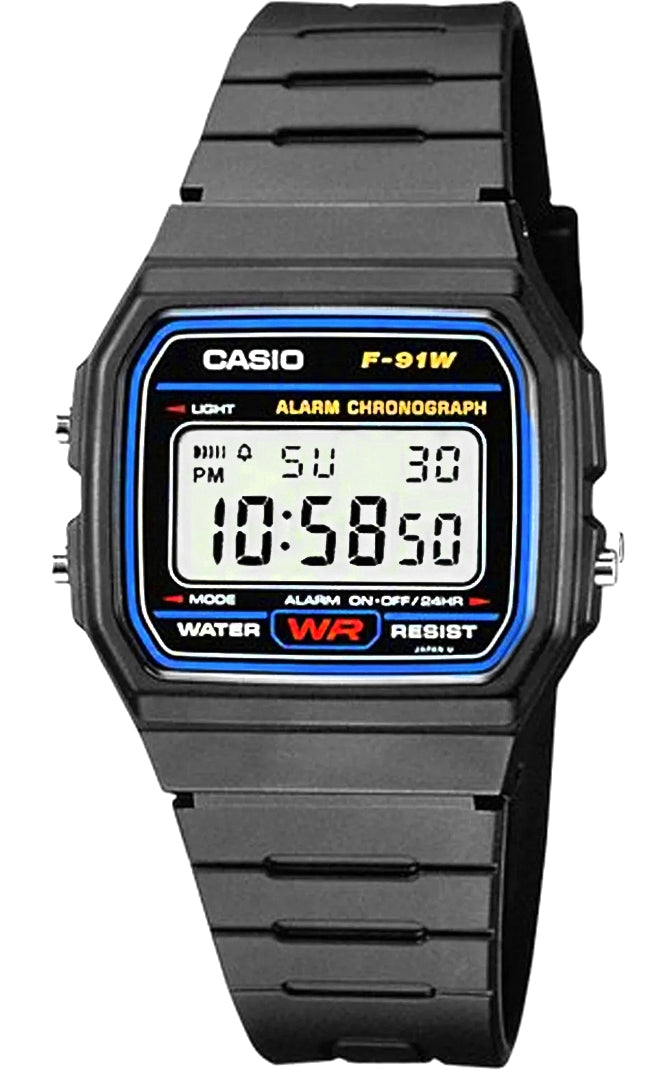 Herrenuhr CASIO F-91W-1YEG + BOX